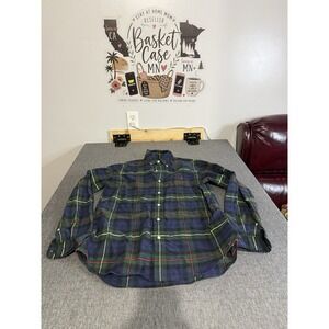 Polo Ralph Lauren Button Down Shirt in Multicolor Windowpane Check Plaid Size M